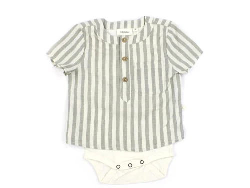 Lil Atelier turtledove stribet loose body skjorte